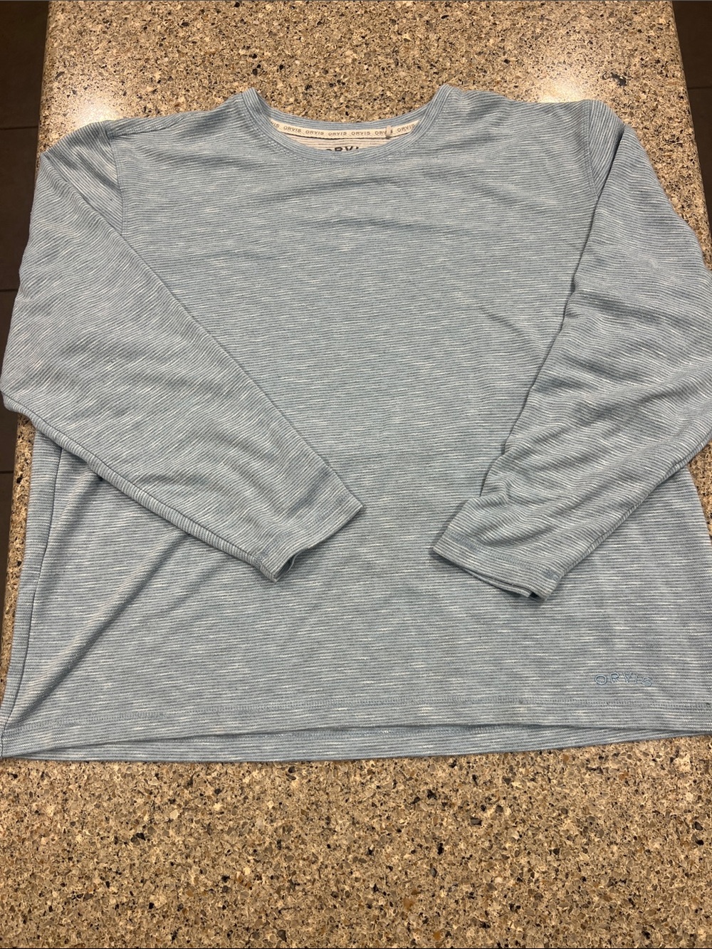 Orvis xl classic collection Light Blue Long-Sleeve Crewneck Shirt soft z18